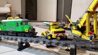 LEGO Cargo Terminal + Construction Hub of the Train Track to the Garden - Construction Video Part 1