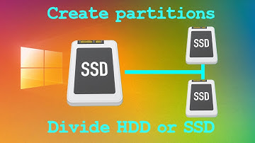 How to create partitions, divide SSD or HDD. No software required