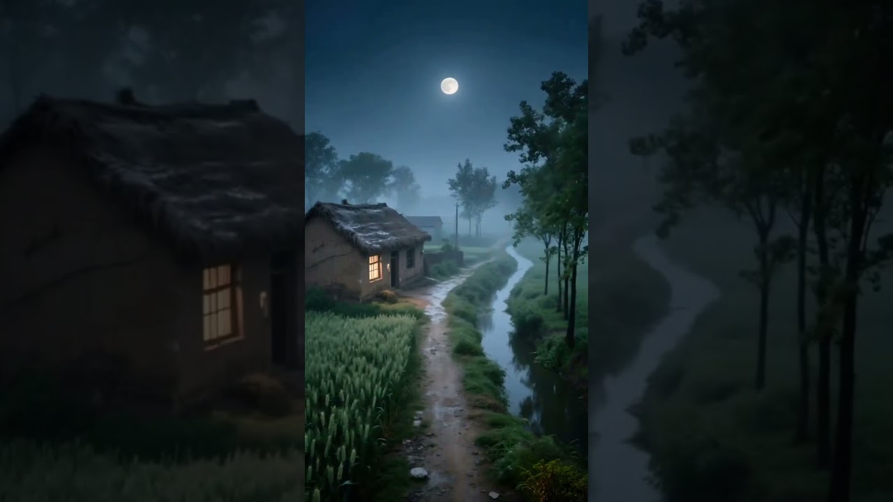 Moonlight Over the Village 🌙 