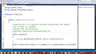 Lecture#5 C# Basics Overloading Overriding of Constructor Urdu/Hindi