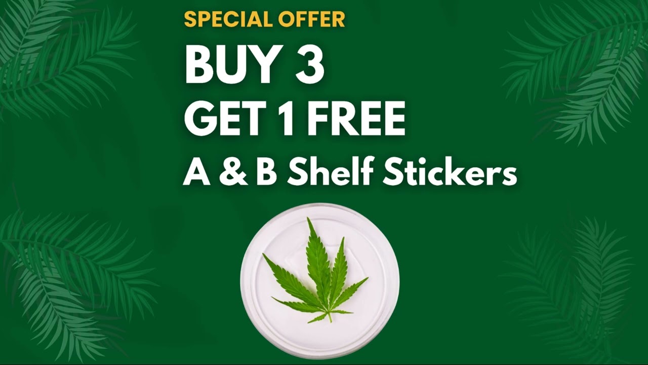 CBD store Buy 3 stickers get one free