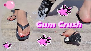 ✨Oops i Stepped on Gum with flip flops 🩴🙊✨ #gum #flipflops #experiment