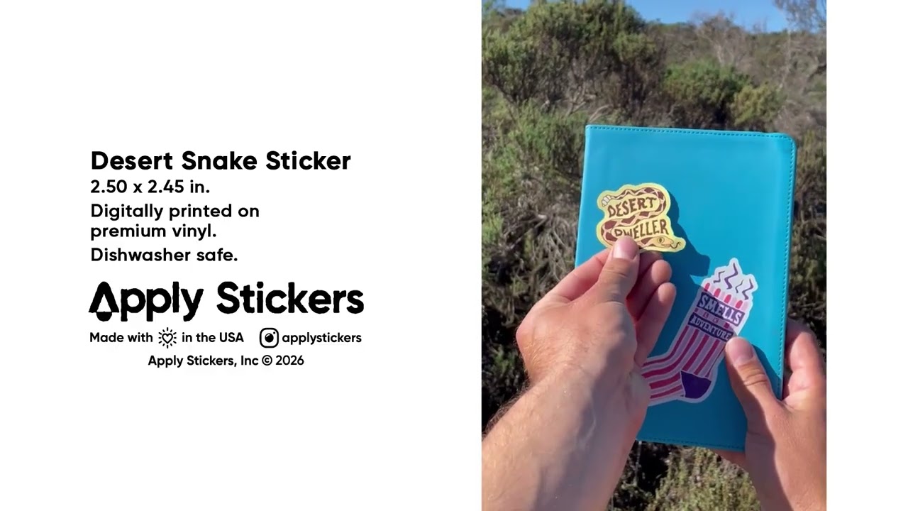 Preview of Apply Stickers Desert Snake Sticker Video