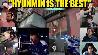 Valorant streamers react to KRX HYUNMIN's INSANE 4k against NS