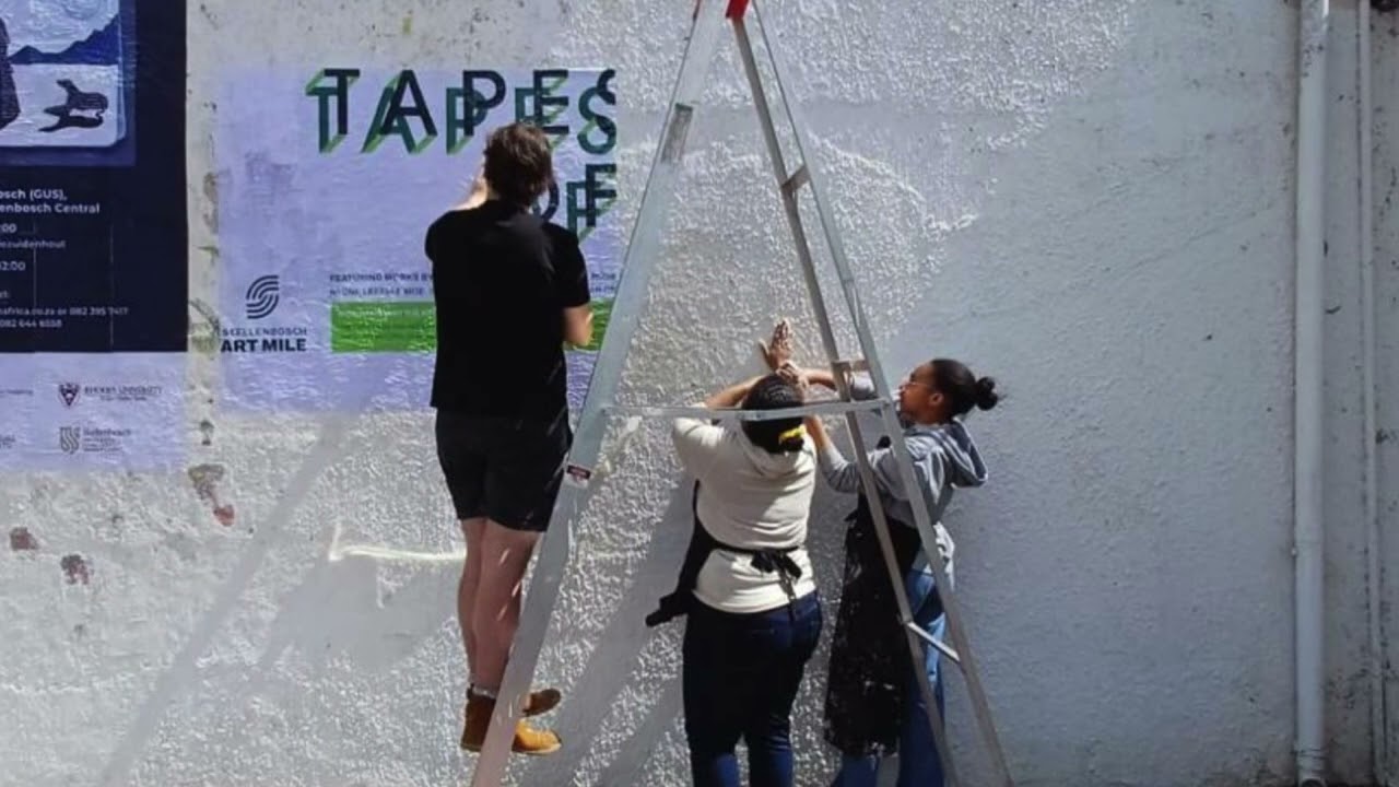 Stellenbosch Art Mile - Wheatpaste - Tapestry of Time Unveiled at GUS Gallery Wall