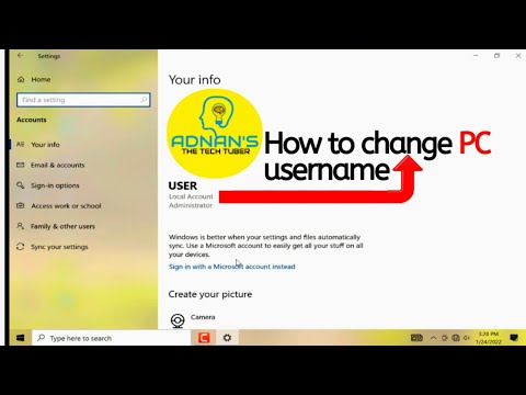 How to change pc username in windows 10||Adnans||2022