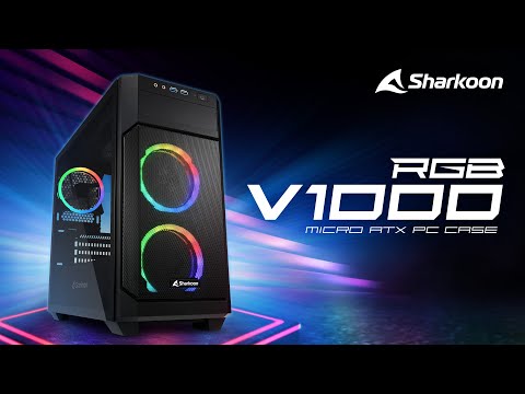 Sharkoon V1000 RGB Micro ATX PC Case