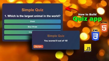 QUIZ APP | HTML | CSS | JAVASCRIPT | LIVE PROJECT