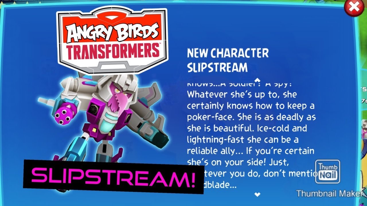 Angry Birds Transformers, Zeta as Slipstream! YouTube