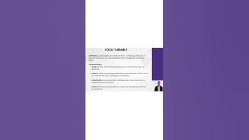 Trailer | Local variable in java