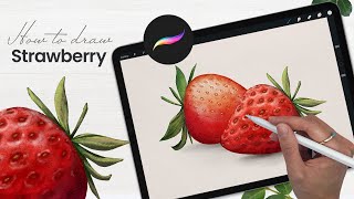 How To Draw A Strawberry • Procreate • Easy iPad Art Tutorial screenshot 4