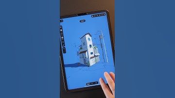 "The process of drawing a building✏️" #feather3d #3dcg #art