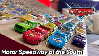 Mattel Disney Cars 2008 Motor Speedway Of The South Set Review — Exclusive Apple Racer | 1 of 1000