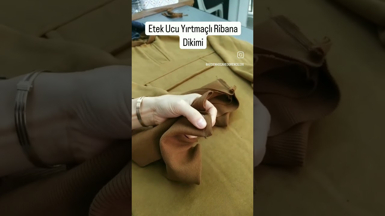 Etek Ucu Yırtmaçlı Ribana Dikimi