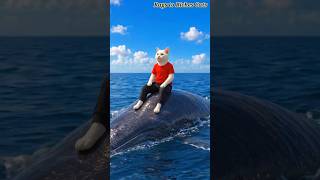 Whale Saves Kitten & Returns Him to His Dad (Emotional Cat Story) #shorts #shortsfeed #catstory