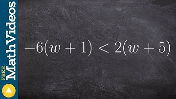 Solving and graphing a mulit step inequality with distributive property