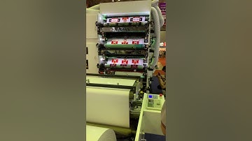 Máy in flexo 4 mầu dạng cuộn có UV