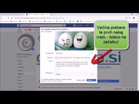 Kako ustvariti FB dogodek
