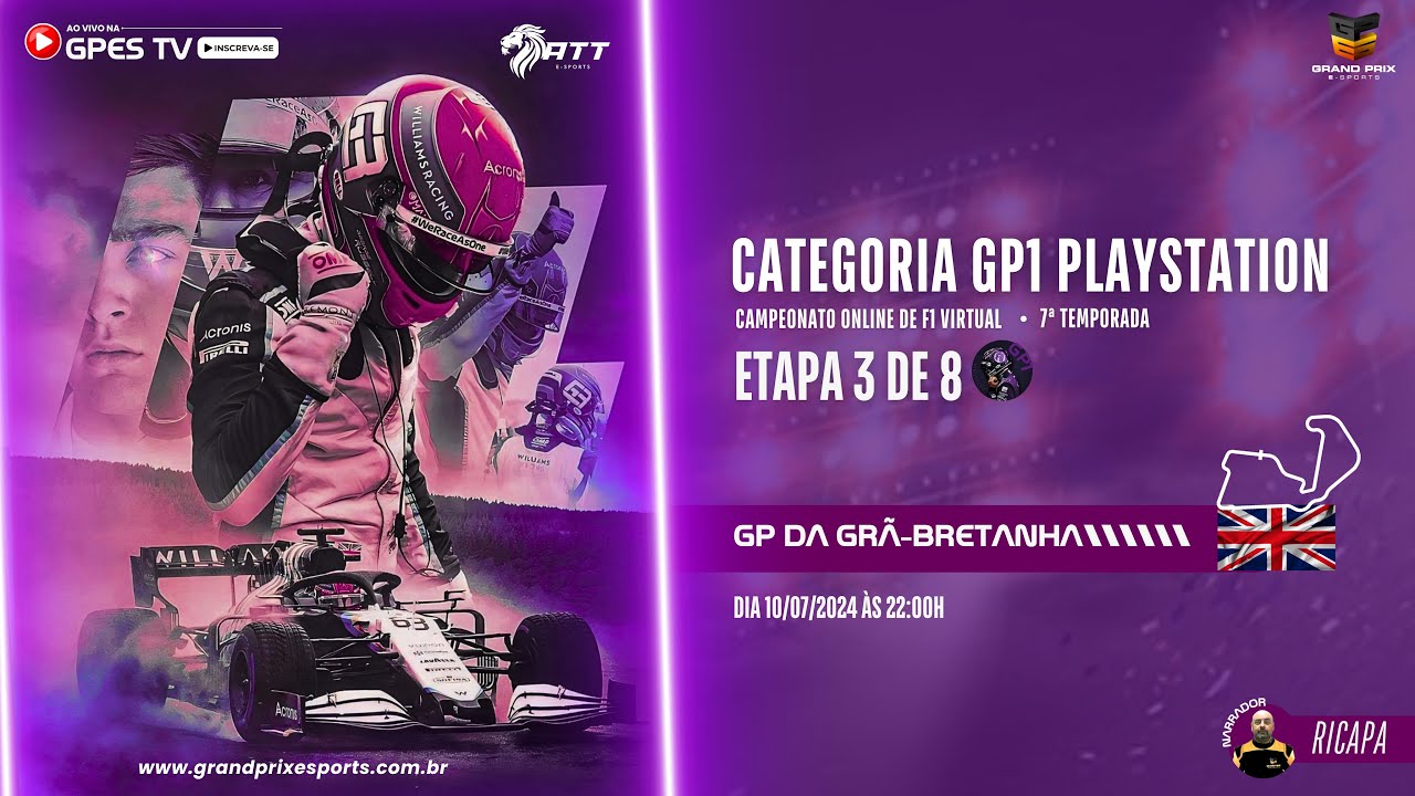 F1 2024 GP DA GRÃBRETANHA CAT. GP1 PLAYSTATION f1 f12024 