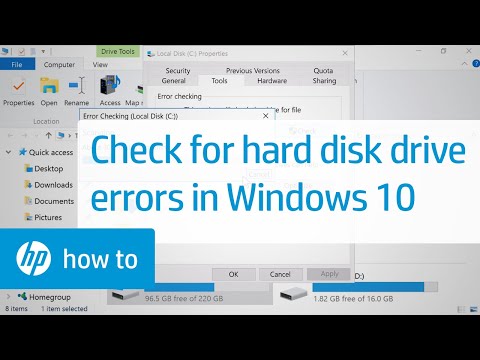 Checking For Hard Disk Drive Errors In Windows 10