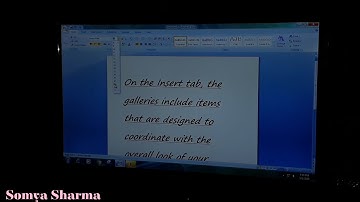 Learn MicroSoft Word, Basic Computer Knowledge By Somya Sharma