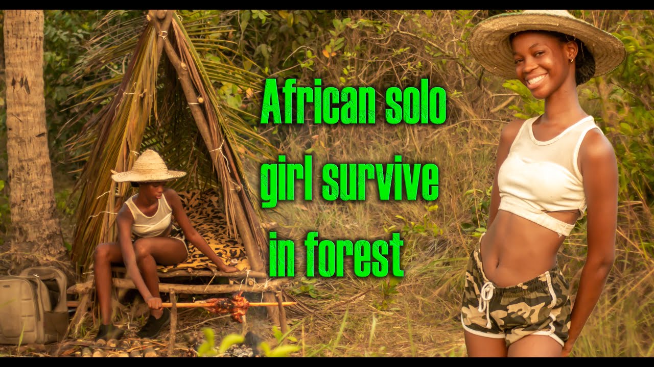 african girl solo bush survival