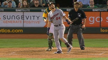 MIN@DET: Plouffe hammers a grand slam to left field