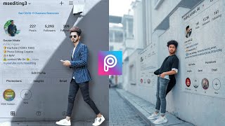 Instagram Profile Wall Photo Editing in PicsArt | PicsArt Editing Tutorial  - YouTube