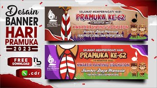 Desain Banner Hari Pramuka 2023 (Free CDR) - #nurdesigns