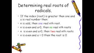 nth Root and Radical Expressions