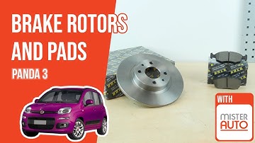 How to replace the front brake rotors and pads Panda mk3 🚗