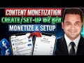 Facebook monetization setup | facebook content monetization | set up payout account facebook page