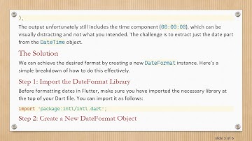 How to Format DateTime in Flutter to Exclude Time