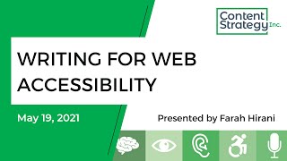 Writing for Accessibility