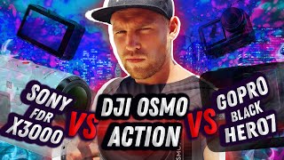 DJI Osmo Action VS GOPRO Hero 7 Black VS Sony X3000 ОБЗОР