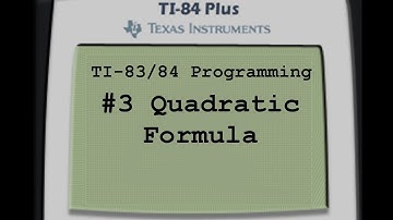 TI-83/84 Programming- Quadratic Formula