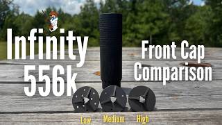 OCL Infinity 556K Front Cap Comparison (High, Medium, and Low Backpressure)