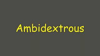Ambidextrous meaning