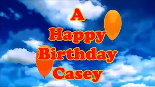 Casey Happy Birthday floating balloons