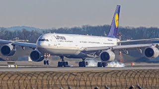 AMAZING CLOSEUP Plane Spotting at Munich Airport  Morning/Noon Rush | A380, A340600, B777, B787…|