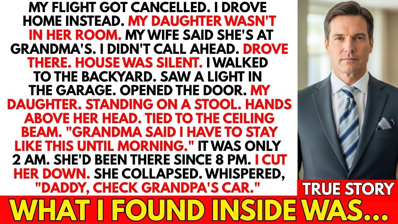 Flight Cancelled  Drove Home  Found Daughter Tied to Garage Ceiling  She Said, Check Her Car