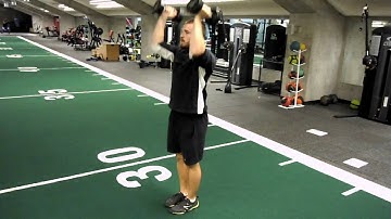 DB Rotational Lunge Curl and Press