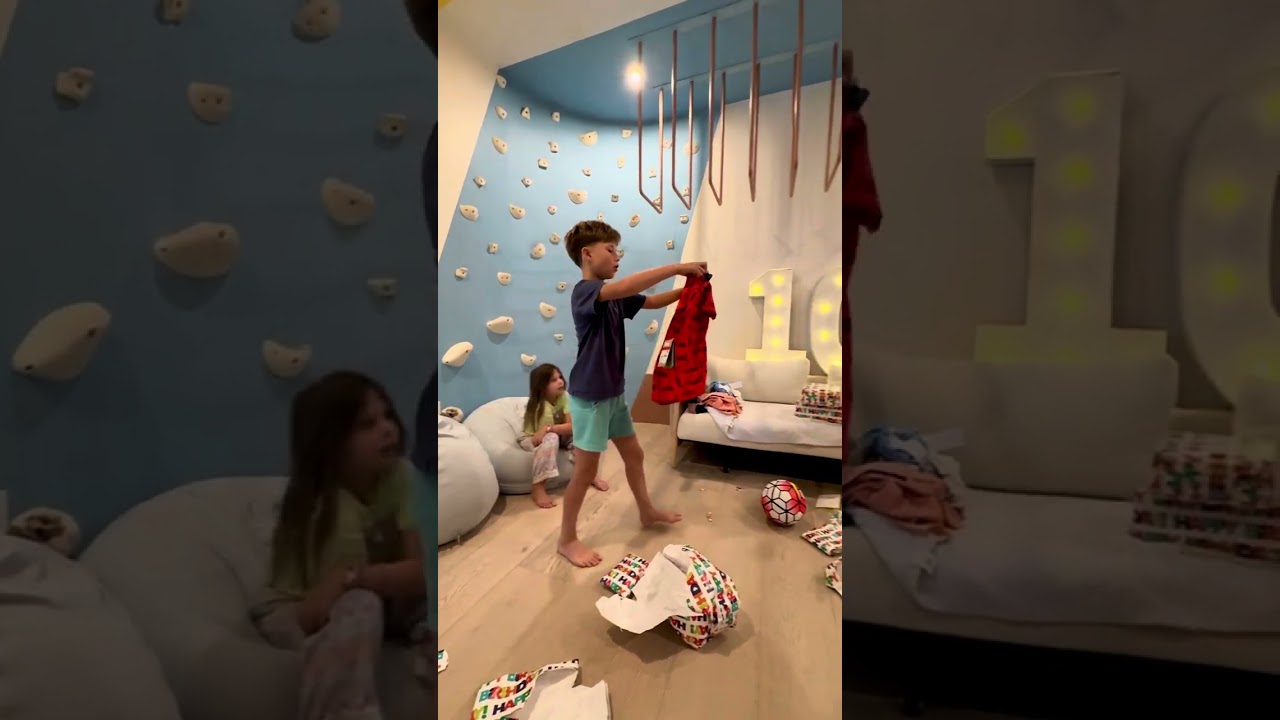 Opening presents on my 10th B-Day