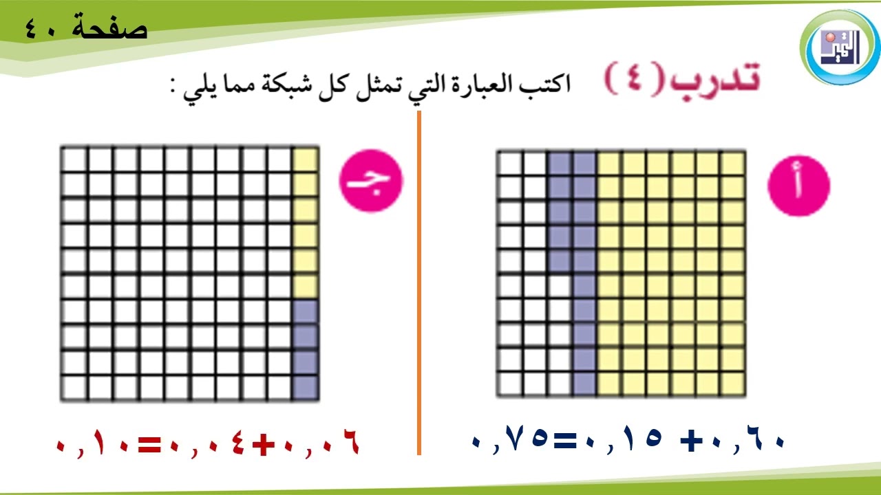 جمع الأعداد الكلية والعشرية وطرحها