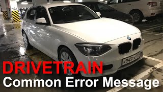 BMW Drivetrain Malfunction (Error) Drive Moderately Problem. Information Video.