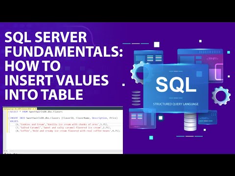 SQL Server Fundamentals: How to Insert Values Into Database Table - YouTube