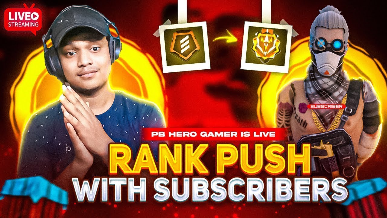 BR Rank Push from Diamond to Grandmaster in Free Fire, Live with ...