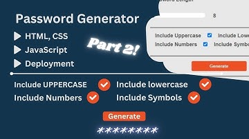 How To Make Password Generator In JavaScript | Part 2