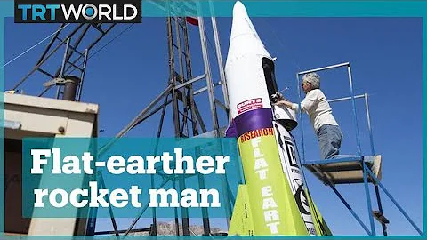 The flat-earthers' homemade rocket fails