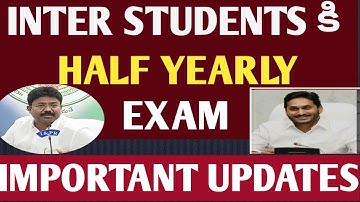 AP INTER HALF YEARLY EXAM IMPORTANT UPDATES